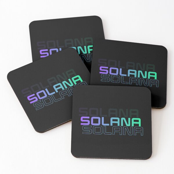 Item preview, Solana SOL Crypto Altcoin - Triple Solana Text Logo designed and sold by CryptoMoods.