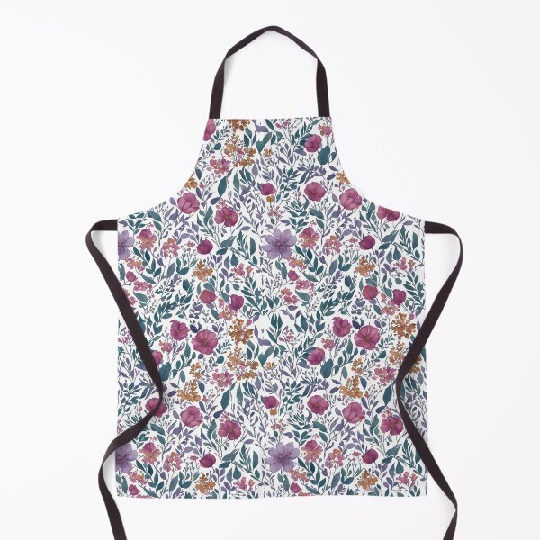 Item preview, dark pink and purple flowers on a light background pattern designed and sold by jkrphoto.