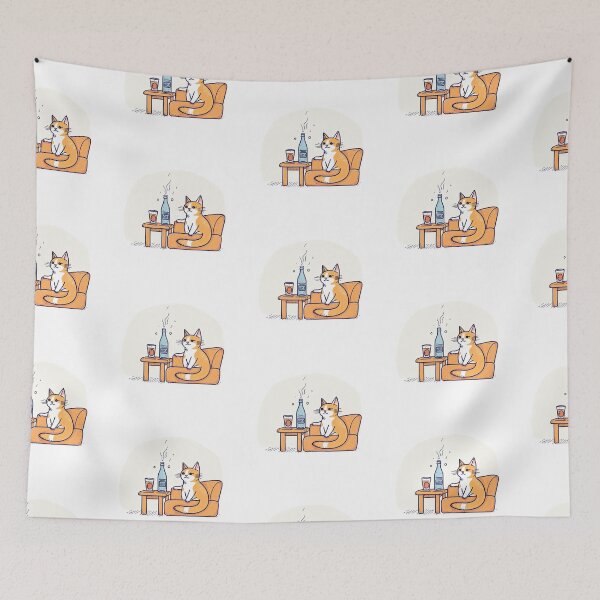 Item preview, Chilling Cat with a Drink designed and sold by Maciej Krawczyk.