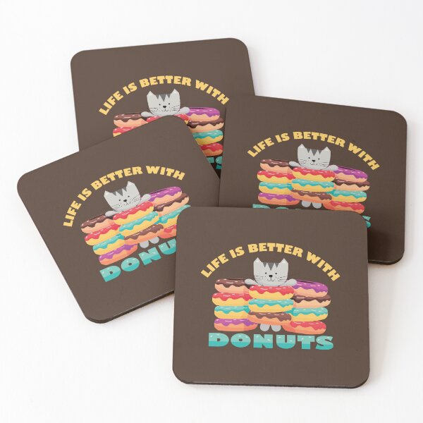 Artikelvorschau, Süße Katze mit Donuts entworfen und verkauft von cute-tees.