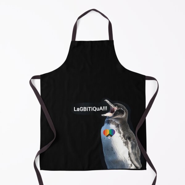 Artikelvorschau, Black background Galapagos Penguin screams LAGBITIQUA (lgbtqia+) entworfen und verkauft von SBPenguins.