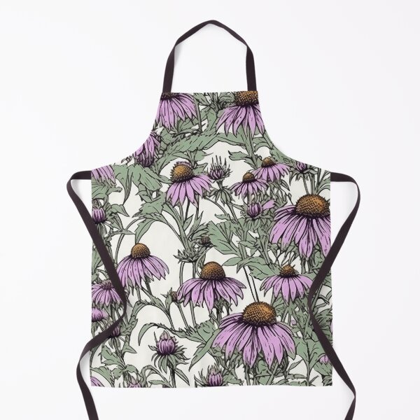 Item preview, Purple Coneflower Flower Pattern - Wildflower Illustration designed and sold by FloralDecorShop.