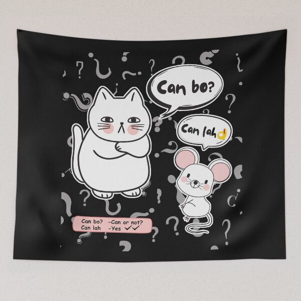Item preview, Can Bo Can Lah Singlish - Cat And Rat  designed and sold by OwlCanvas.