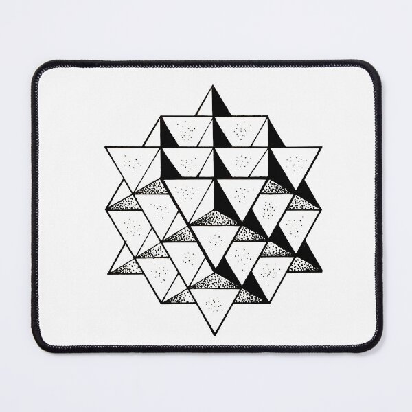 3D Sacred Geometry Design Artwork Mouse Pad