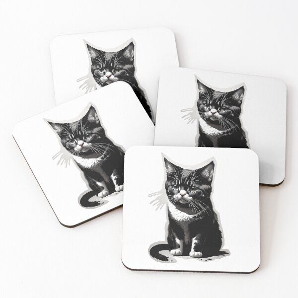 Item preview, chinese painting "adorable black and white kitten" designed and sold by Leo-Fein.
