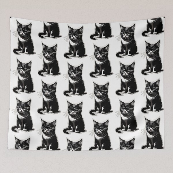 Item preview, chinese painting "adorable black and white kitten" designed and sold by Leo-Fein.