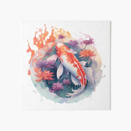 Japanese Koi Fish Art | Art Board Print