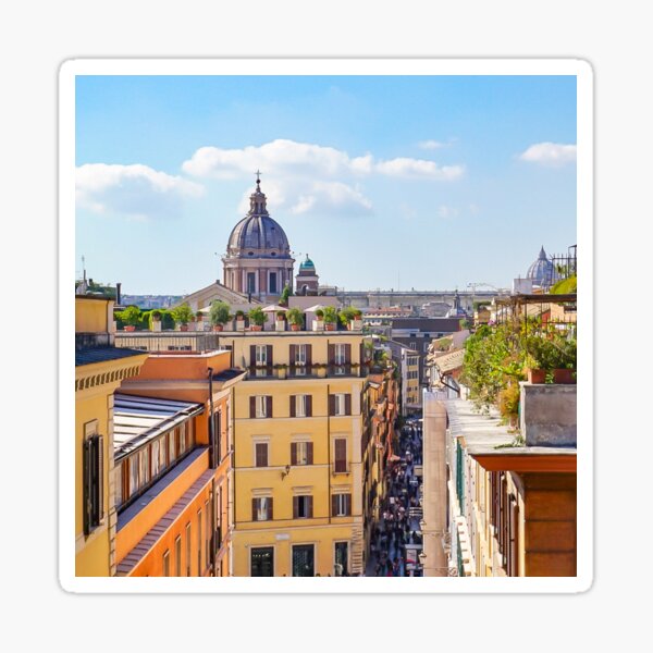 ROME the Streets: Rooftop View of Rome, Italy #art #decor #photography #rome #italy #myaspiringsoulfullife Sticker