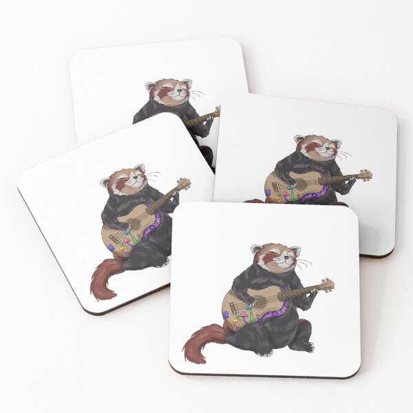Item preview, Happy Red panda playing guitar designed and sold by luvrest.