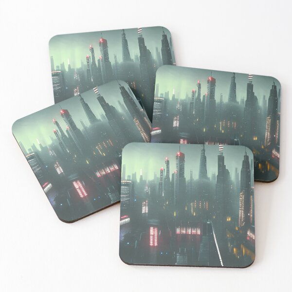 Item preview, A dystopian dark city of the future designed and sold by brandway.