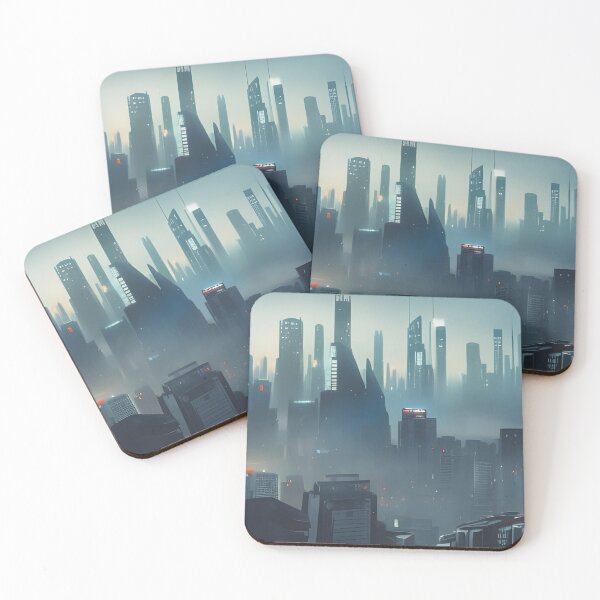 Item preview, Future gloomy city in a dystopia designed and sold by brandway.