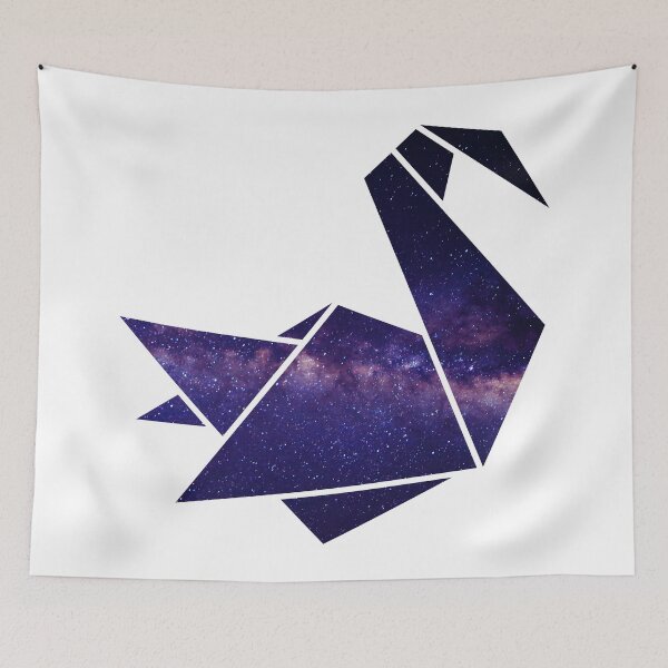 Item preview, Origami Swan Stencil (Galaxy) designed and sold by TheWillsProject.