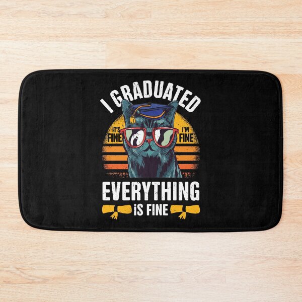 Item preview, I Graduated Funny Graduating Class 2023 Cool Grad Cat Sunset designed and sold by GravitiTees.