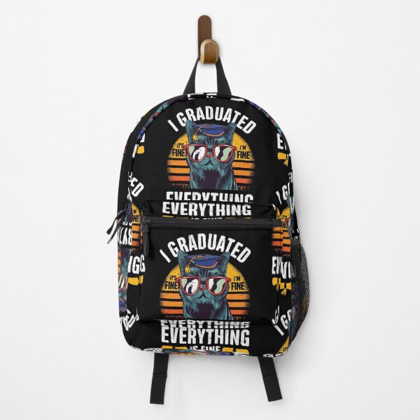 Item preview, I Graduated Funny Graduating Class 2023 Cool Grad Cat Sunset designed and sold by GravitiTees.