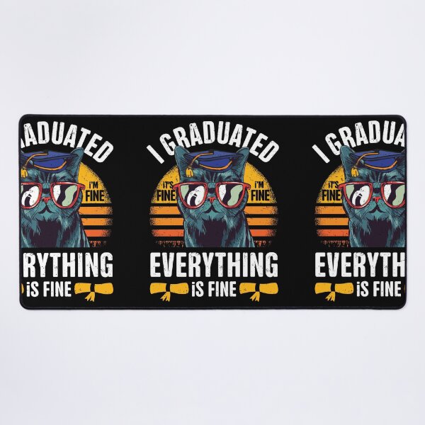 Item preview, I Graduated Funny Graduating Class 2023 Cool Grad Cat Sunset designed and sold by GravitiTees.