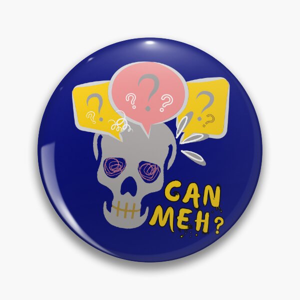 Item preview, Cute skeleton Can Meh Question Mark Singlish designed and sold by OwlCanvas.