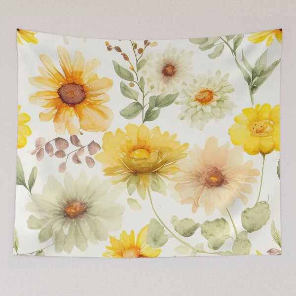 Item preview, Throw Pillow With Beautiful Daisies Painting - Spring Home Decor designed and sold by Sowari-Pillows.