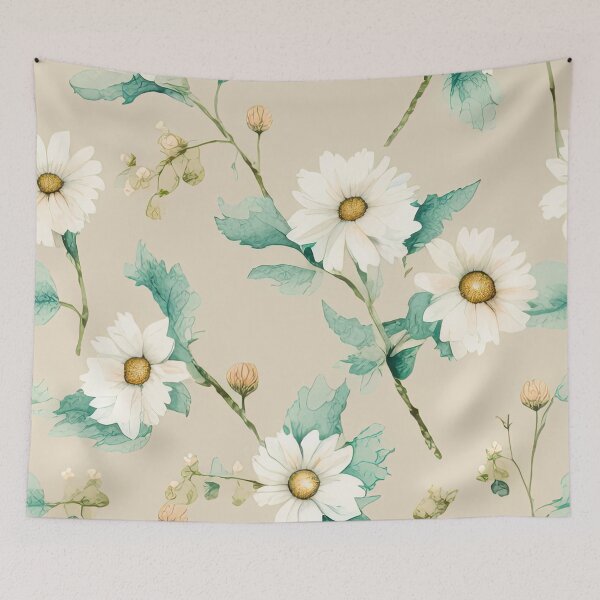 Item preview, Throw Pillow With Beautiful Daisies Painting - Spring Home Decor designed and sold by Sowari-Pillows.