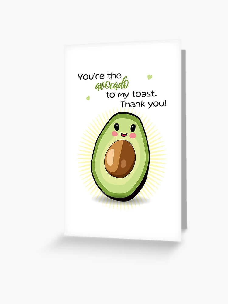 Cute Avocado Appreciation quote Thank you