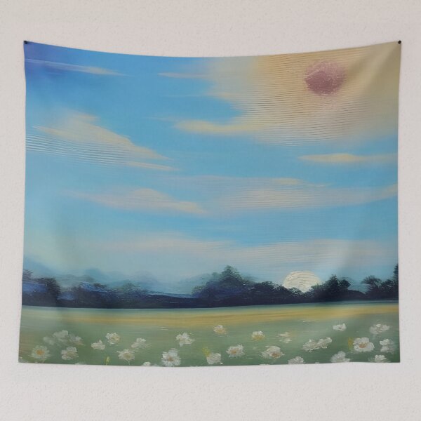 Item preview, Throw Pillow With Beautiful Daisies Painting - Spring Home Decor designed and sold by Sowari-Pillows.