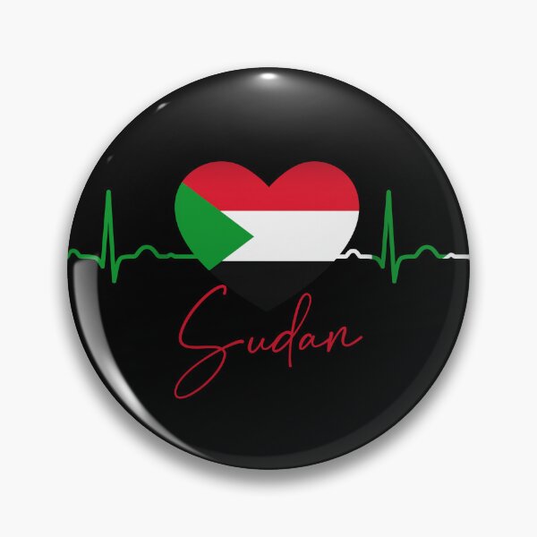 Item preview, Sudan flag - heartbeat Flag Of Sudan - Gift For Sudanese From Sudan - My Heart Beats for Sudan designed and sold by Fun-World.