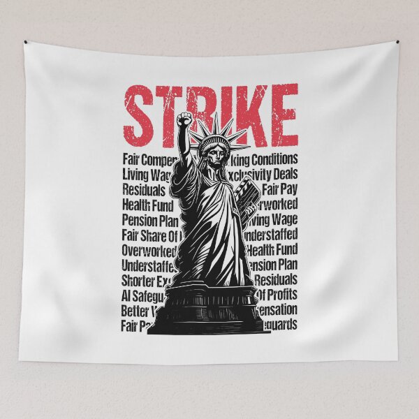 Item preview, Writers Strike Statue Of Liberty Raised Fist Protest designed and sold by GrandeDuc.