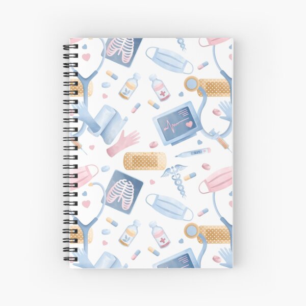 Aperçu de l'œuvre Aquarelle NurseDr Medical Collage Bleu Rose Graphique créée et vendue par longchau230.