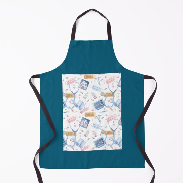 Item preview, Watercolor NurseDr Medical Collage Blue Pink Graphic  designed and sold by longchau230.