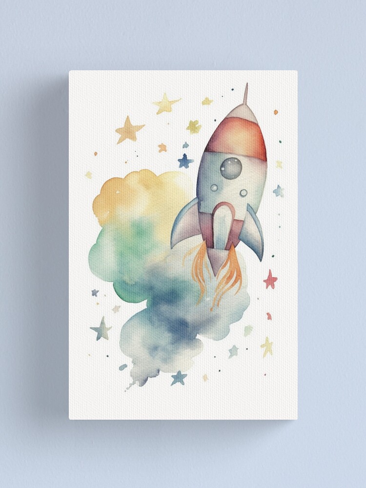 Cohete en el espacio (*‿*)  Vinilos para bebé, niño y niña