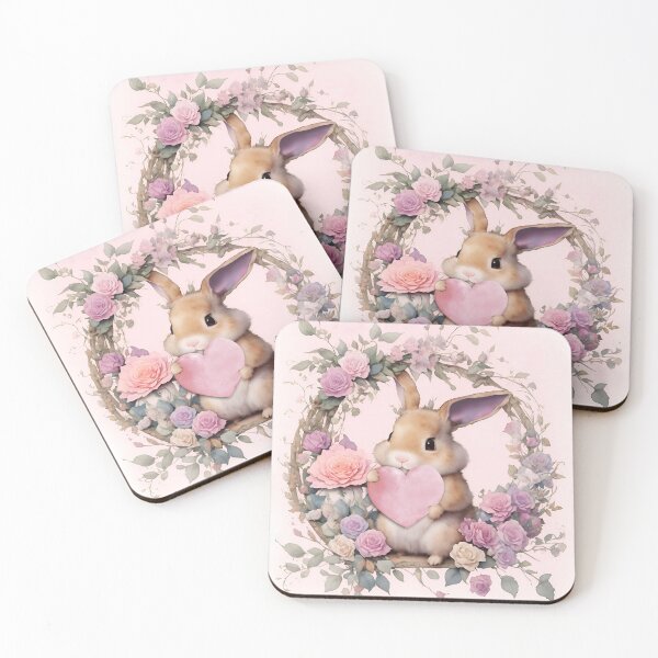 Item preview, Baby rabbit holding a heart designed and sold by ganjaman71.
