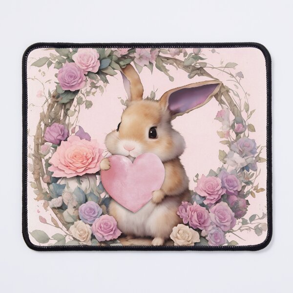 Item preview, Baby rabbit holding a heart designed and sold by ganjaman71.