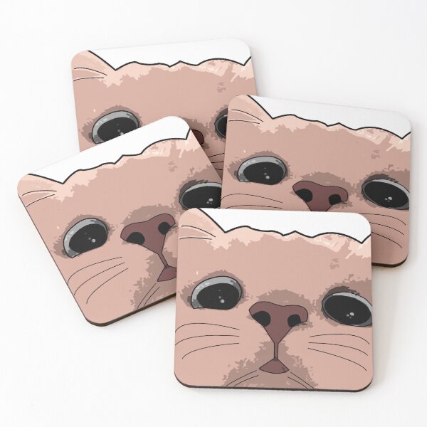 Item preview, cute cat meme confuse face designed and sold by thebunga.
