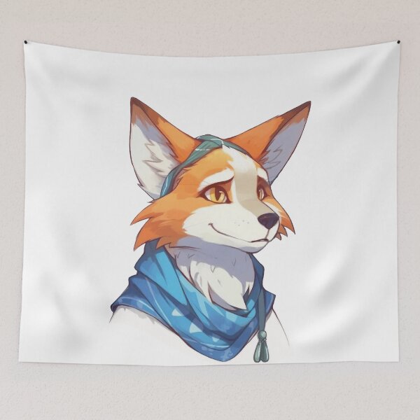 Item preview, Traveler Furry Fox designed and sold by FurryKingdom.