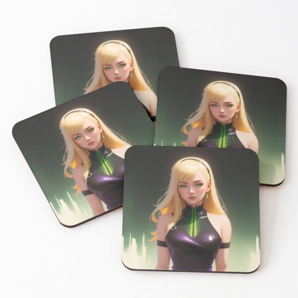 Item preview, Enchanting Green Eyes Anime Girl designed and sold by pinimgart.