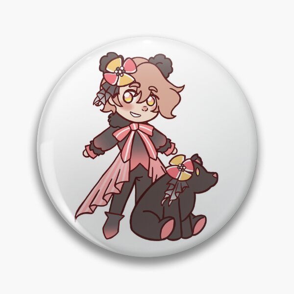 Item preview, Chibi Asmo with Bear Obey Me Game flower Lach Keyword And Tittle Happy  designed and sold by ZulRuecker.
