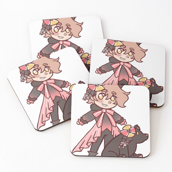 Item preview, Chibi Asmo with Bear Obey Me Game flower Lach Keyword And Tittle Happy  designed and sold by ZulRuecker.