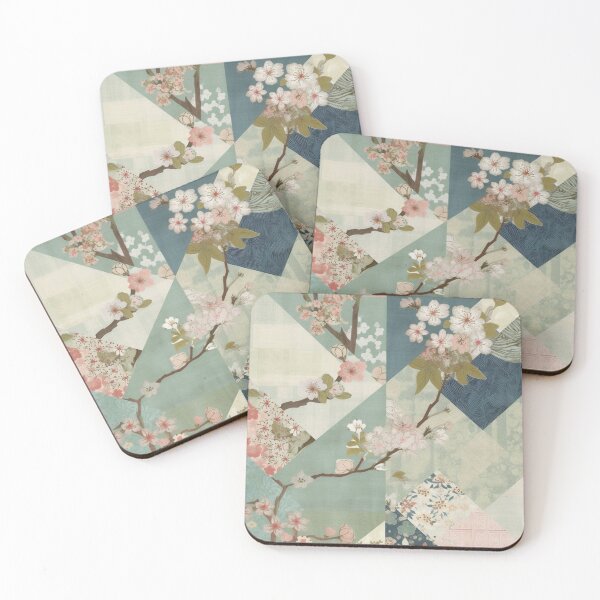 Item preview, Japanese flowers floral pattern design designed and sold by m14arts.
