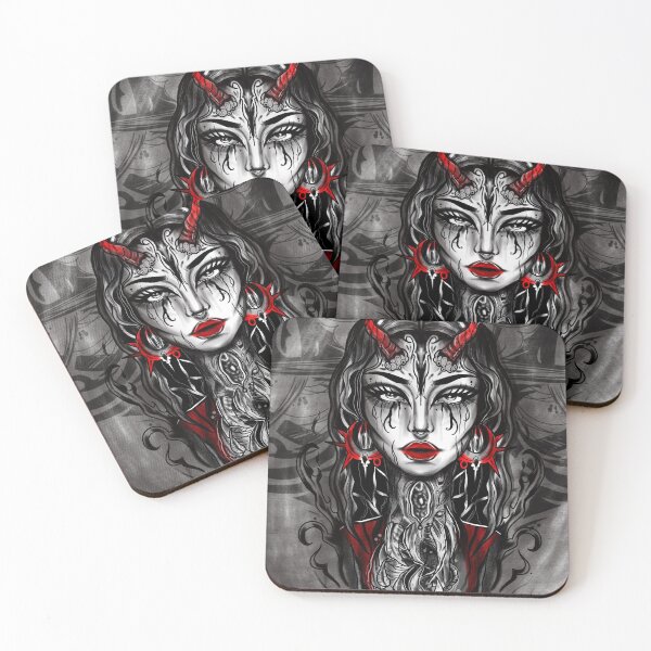 Item preview, Gothic Demon Lady Face  designed and sold by AvaAdoreArt.