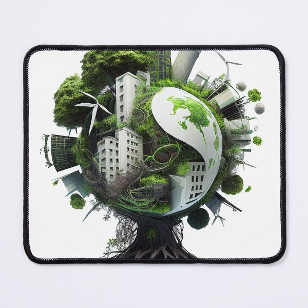 Item preview, Eco Friendly artwork of an world grown on tree designed and sold by asadk7555.