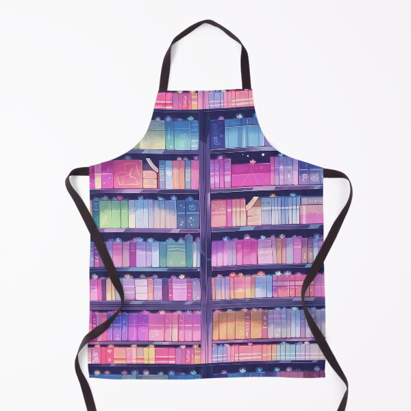 Item preview, Rainbow colorful bookshelf pattern for book lovers designed and sold by EmeraldeaArt.