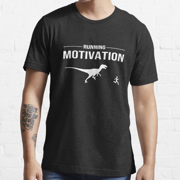 Dino Running Runner Cool Motivation Cute' Unisex Premium T-Shirt