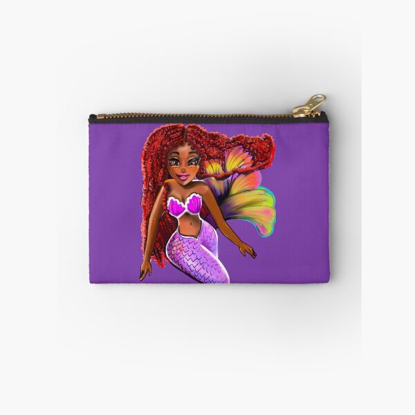 Item preview, Mermaid with flowing red locks, African American melanin black queen  designed and sold by Artonmytee.
