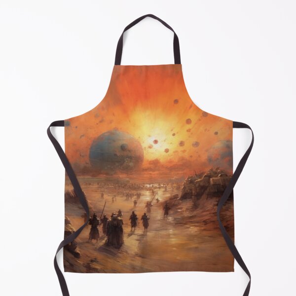 Item preview, Battle of Jakku Impressionism Painting: A Captivating Depiction of an Epic Sci-Fi Conflict designed and sold by HeritageJapArt.