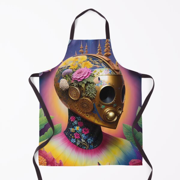 Item preview, Robotic head with natural elements, illustration. designed and sold by HAKKI ARSLAN.