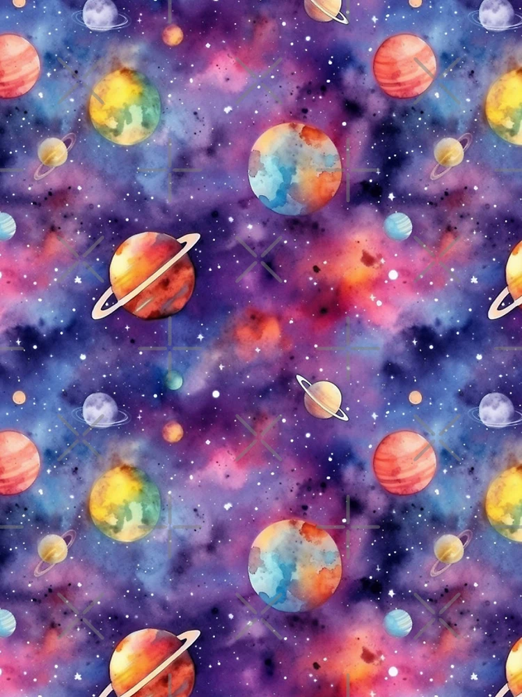Thumbnail 5 of 5, iPhone Case, Colorful Planets Pattern designed and sold by TheThreePixels.