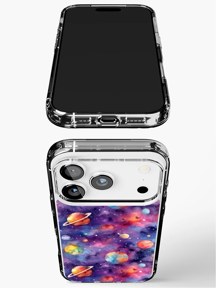 Thumbnail 3 of 5, iPhone Case, Colorful Planets Pattern designed and sold by TheThreePixels.