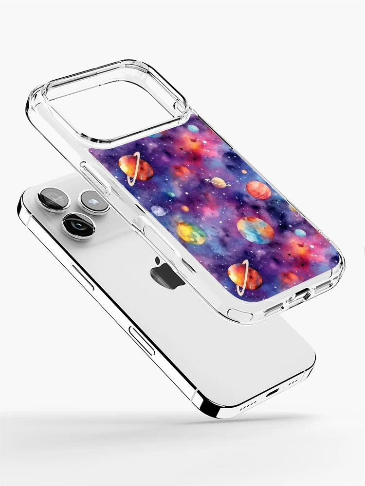 Thumbnail 2 of 5, iPhone Case, Colorful Planets Pattern designed and sold by TheThreePixels.