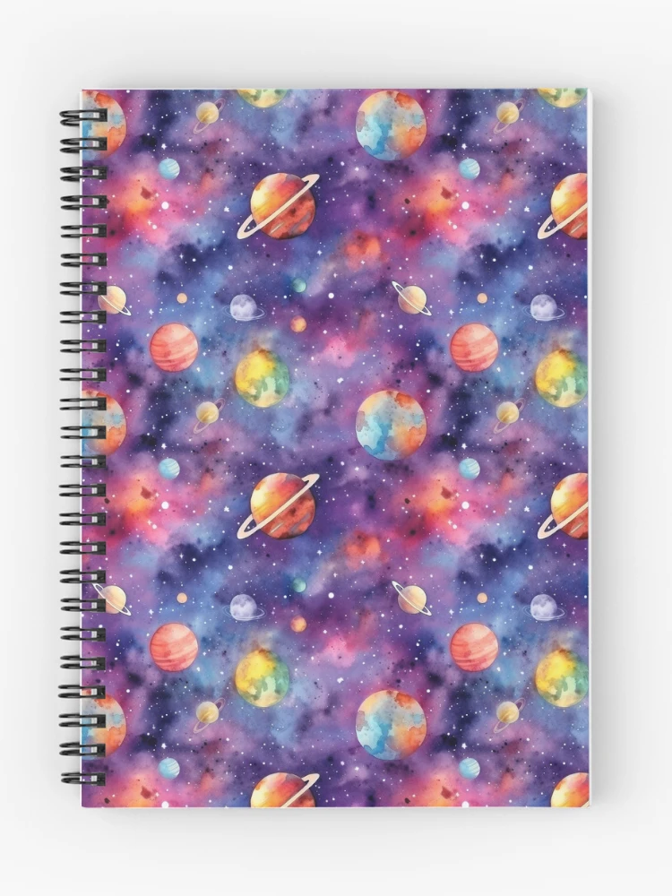Thumbnail 1 of 3, Journal, Colorful Planets Pattern designed and sold by TheThreePixels.