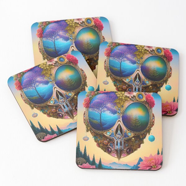 Item preview, Robotic head with natural elements, illustration. designed and sold by HAKKI ARSLAN.
