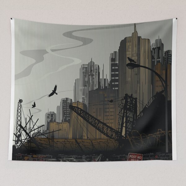 Item preview, A beautiful mix art of nature, buildings, cranes, and birds designed and sold by drsaver.